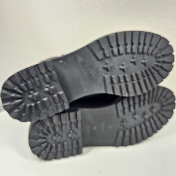 RAYE Emi Women's Black Suede & Leather Lace-Up Ankle Boots Lugged Size EU36 US5 - Picture 8 of 12